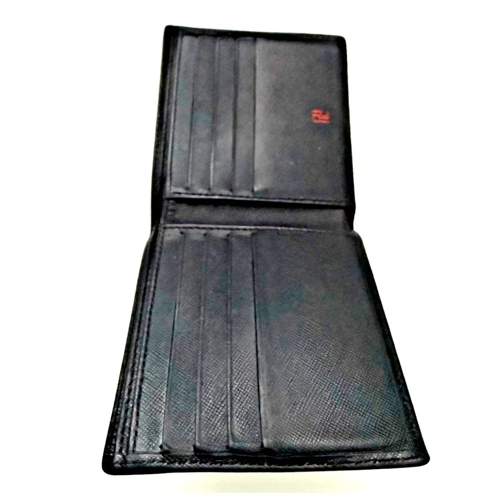 Men's Wallet Carolina Herrera Black Leather Bifold Logo